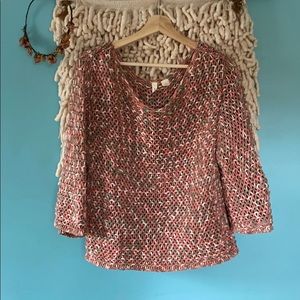 Anthro/Moth tie loop multi color top